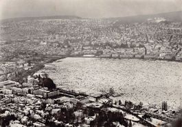 Zürichseegfrörni 1963, Aussicht aus dem Flugzeug