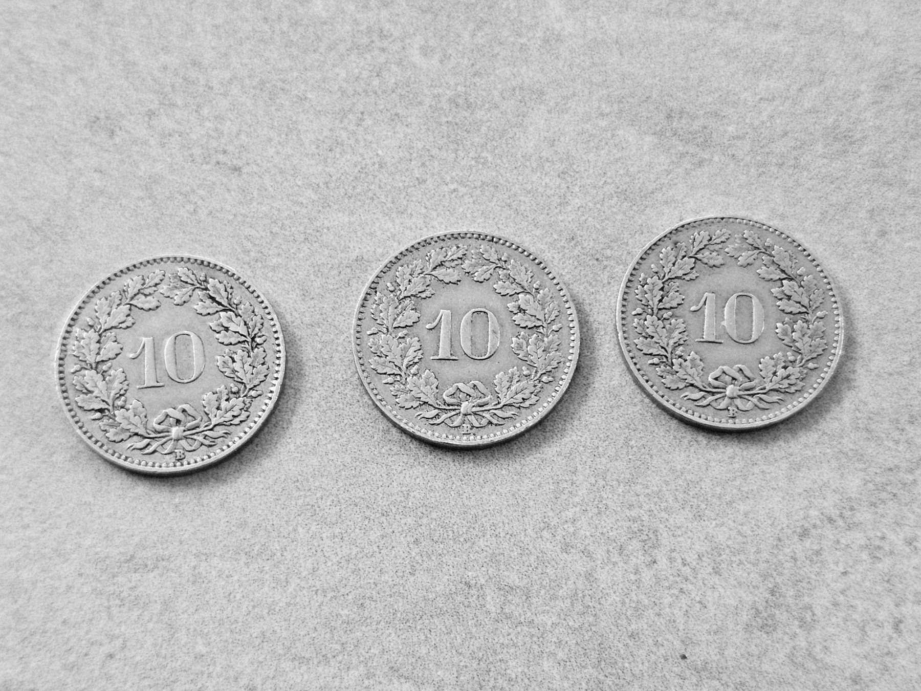 Tutti le monete: 1926 1929 10-Rappen Münzen – Usato da Kilchberg ZH venduto da Richard_ 1