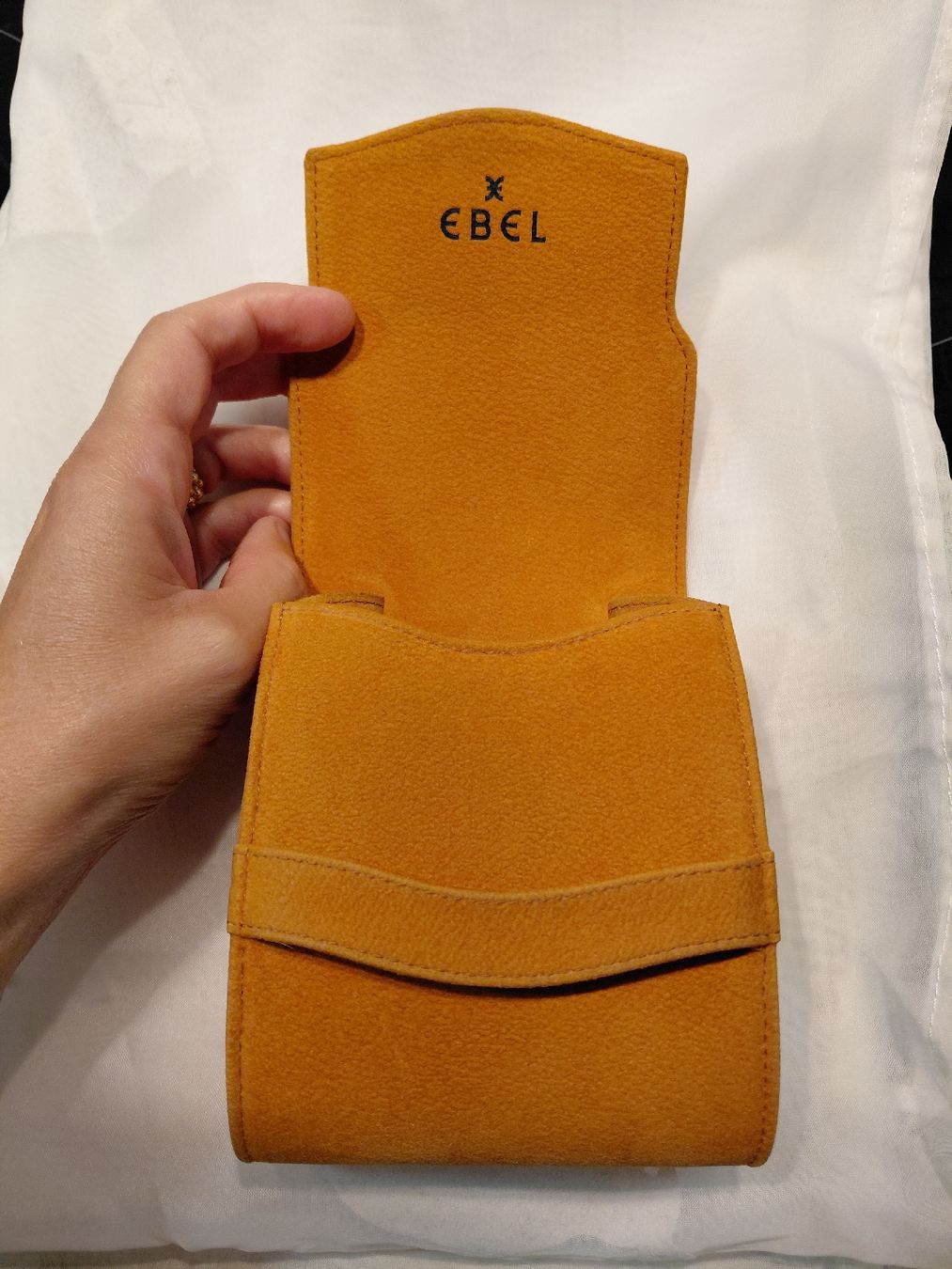 Ebel Scatole porta orologi: Etui de montre Ebel orange – Nuovo (secondo la descrizione) da Ovronnaz venduto da Ma-94-hey