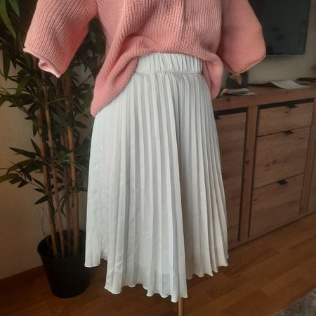 Rock Manor Weiss Grösse 42 mit Faltenrock-Stil