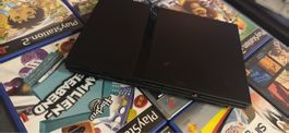Ps2 Konsole + 10x Spiele + 2xController + 1x Mikrofon