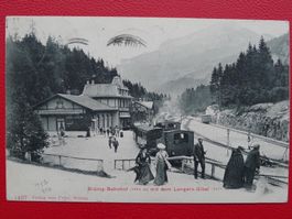 1905: BAHNPOST: MEIRINGEN (BE) AK: Brünig-Bahnhof + Lungern