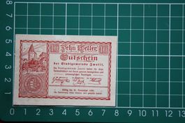 currency voucher austria zwettl 10 heller 1920
