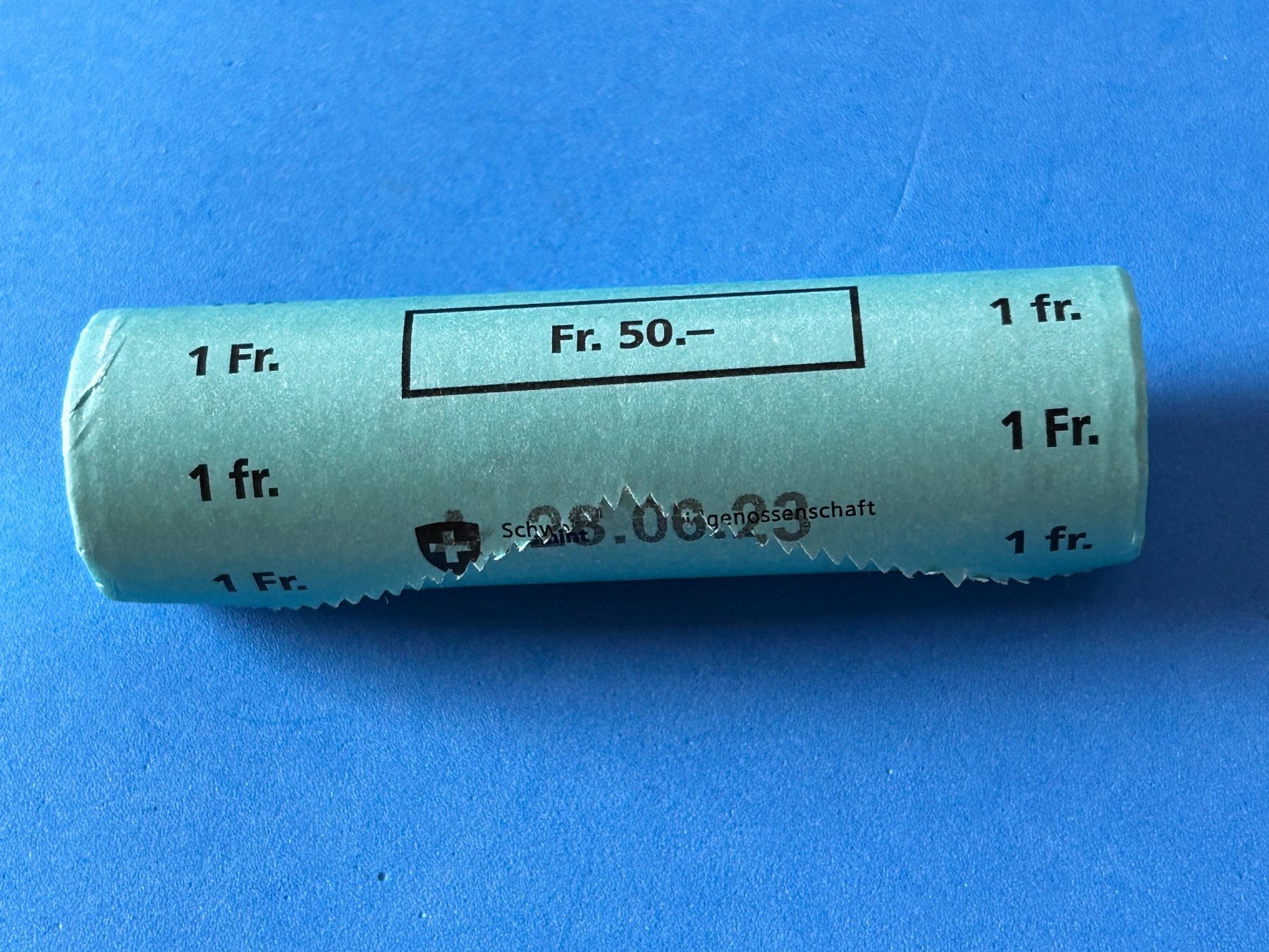 Tutti le monete: 1 Franc / Franken 2023 UNC coin roll – Nuovo (secondo la descrizione) da Corcelles NE venduto da AJKader 6
