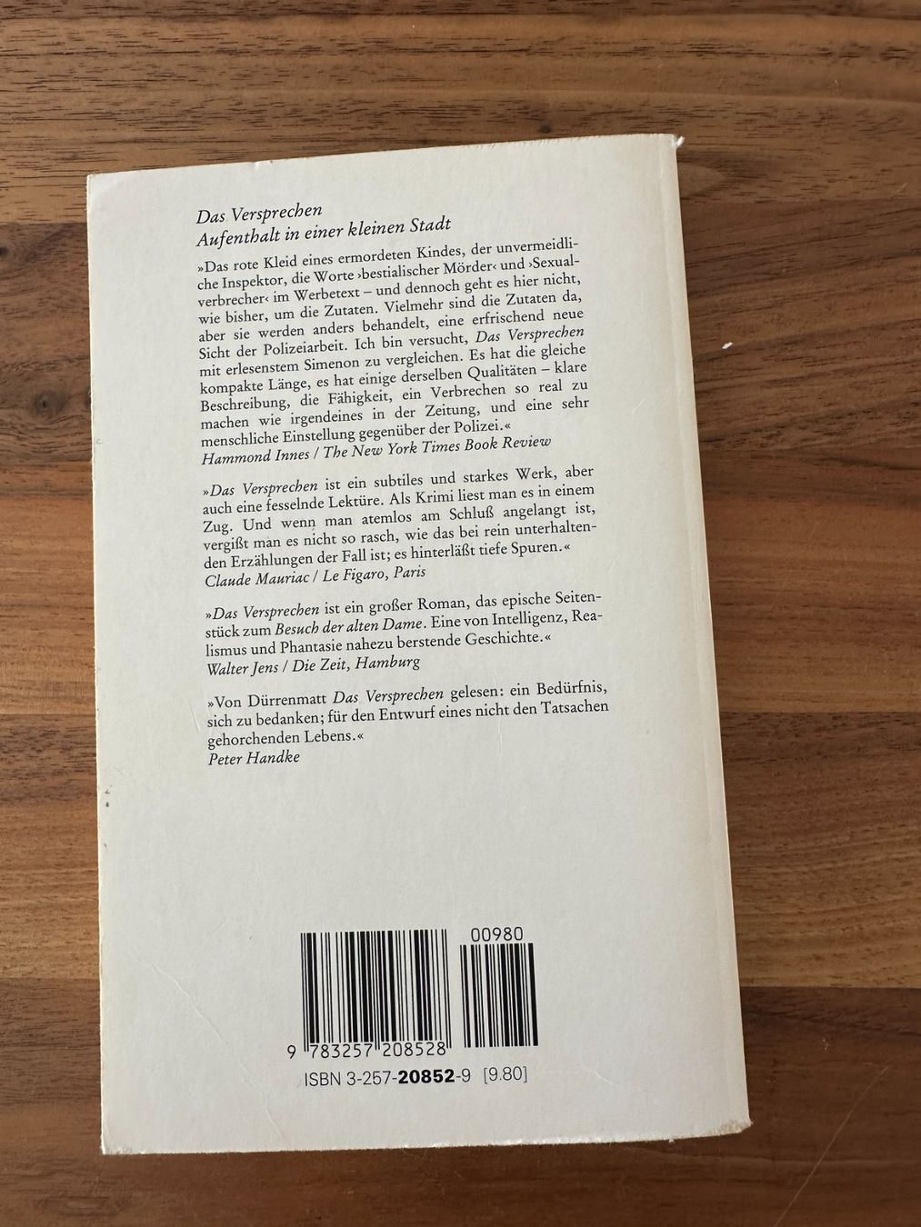 Libri: Das Versprechen von Dürrenmatt für Gymnasium – Usato da Wahlendorf venduto da Tendi 1