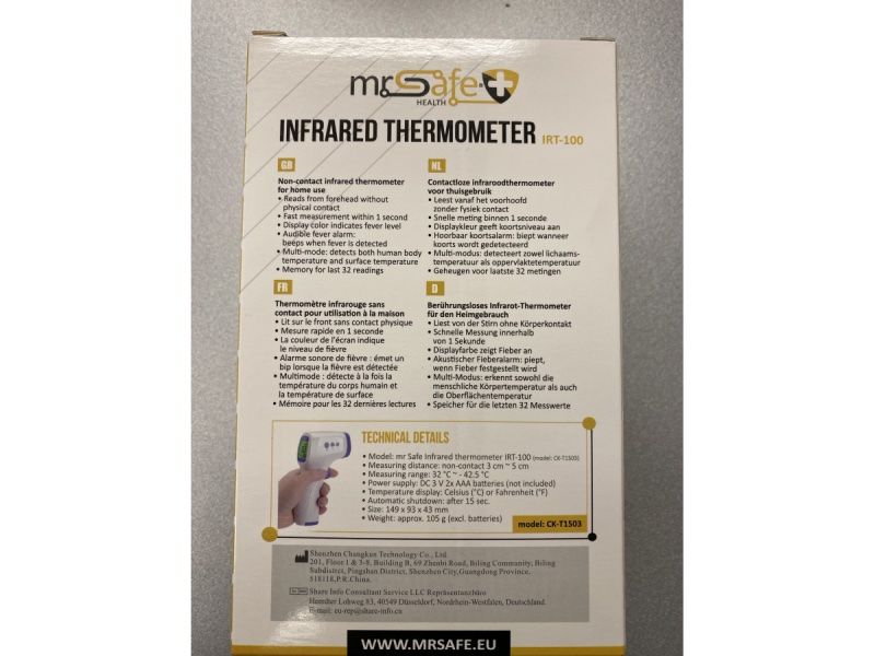 Altro per la casa: Neuer Thermometer IRT100 – Nuovo e nell'imballaggio originale da Necker venduto da liq24 6