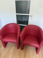 Retro Sessel rot 2 Stück