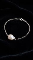 Bracelet avec perle baroque chaîne argent
