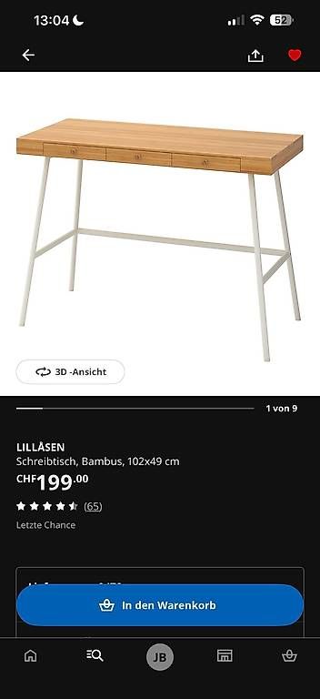 Schreibtische: IKEA Tisch LILLASEN – Gebraucht aus Schaan von jul_zc87