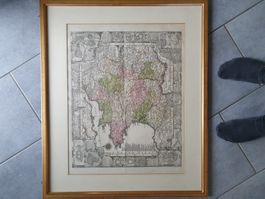 Grosser antiker stich france,suisse,espangne