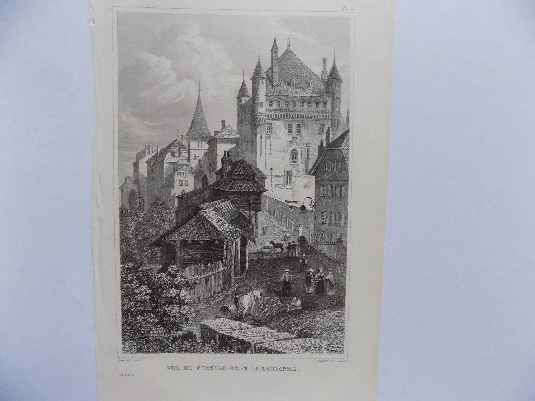 Incisioni: Lausanne Château Fort – Usato da Risch venduto da Antikfee 1