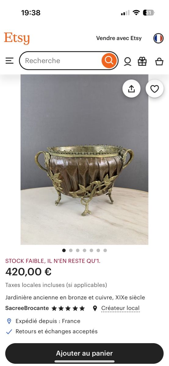 Blumentöpfe: Magnifique jardinière ancienne – Gebraucht aus Genève von ati_tj8f 3