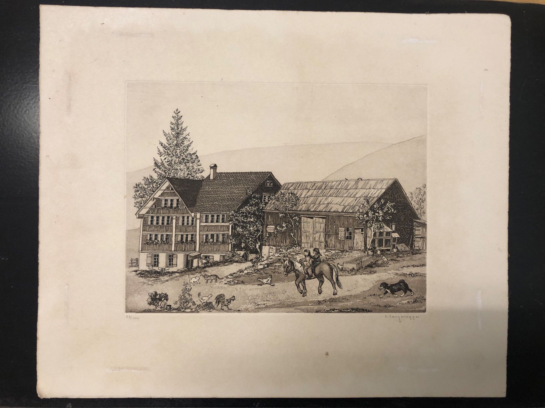 Grafica & Litografie: Lilly Langenegger, Gemälde, Lithographie, Radierung – Usato da Glarus venduto da KunstWerkEr-LS87