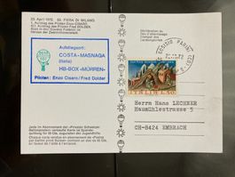 Italien 1972 Ballonpost Ballon Mürren HB-BOX Dolder/Cisaro
