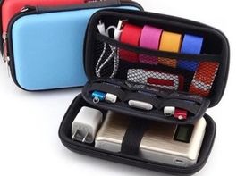 Mini Storage Box für Ladekabel, Kopfhörer u.s.w Hellblau