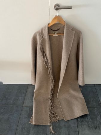 Mantel Whistles beige Fransen neuwertig