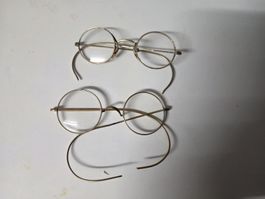 Antike Brille, runde Gläser