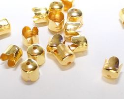 Perlkappen / Endkappen goldfarbig 50Stk.