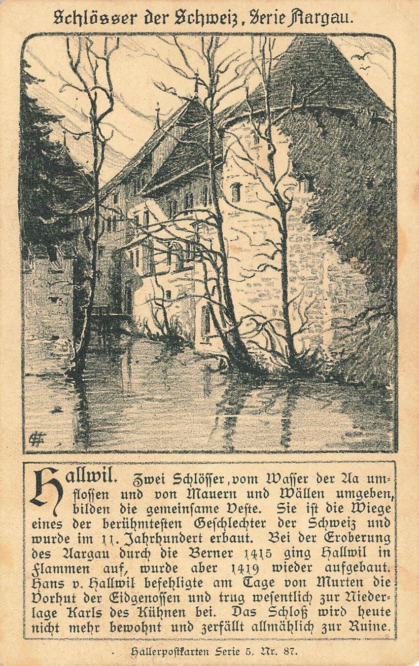 Cartoline postali: Schlösser der Schweiz Aargau – Usato da Biasca venduto da Blenio71