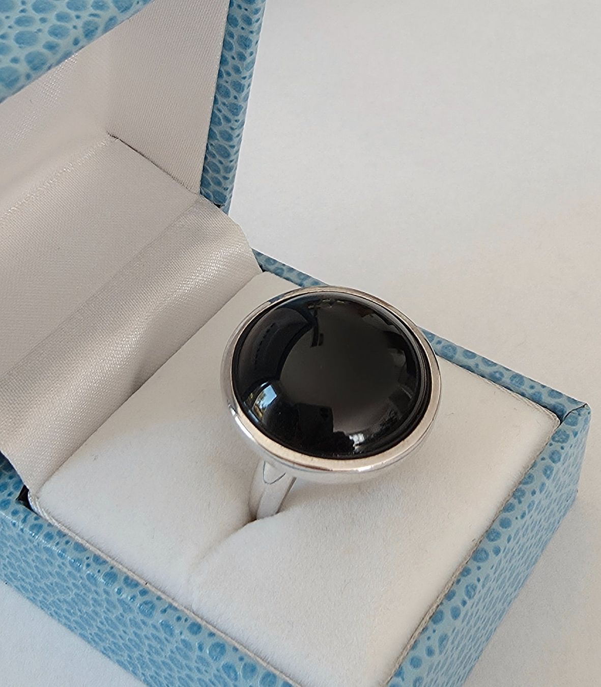 Anelli: Silber 925 Ring mit Cabochon Onyx - Neu – Nuovo e nell'imballaggio originale da Uetikon am See venduto da Coralreef 3