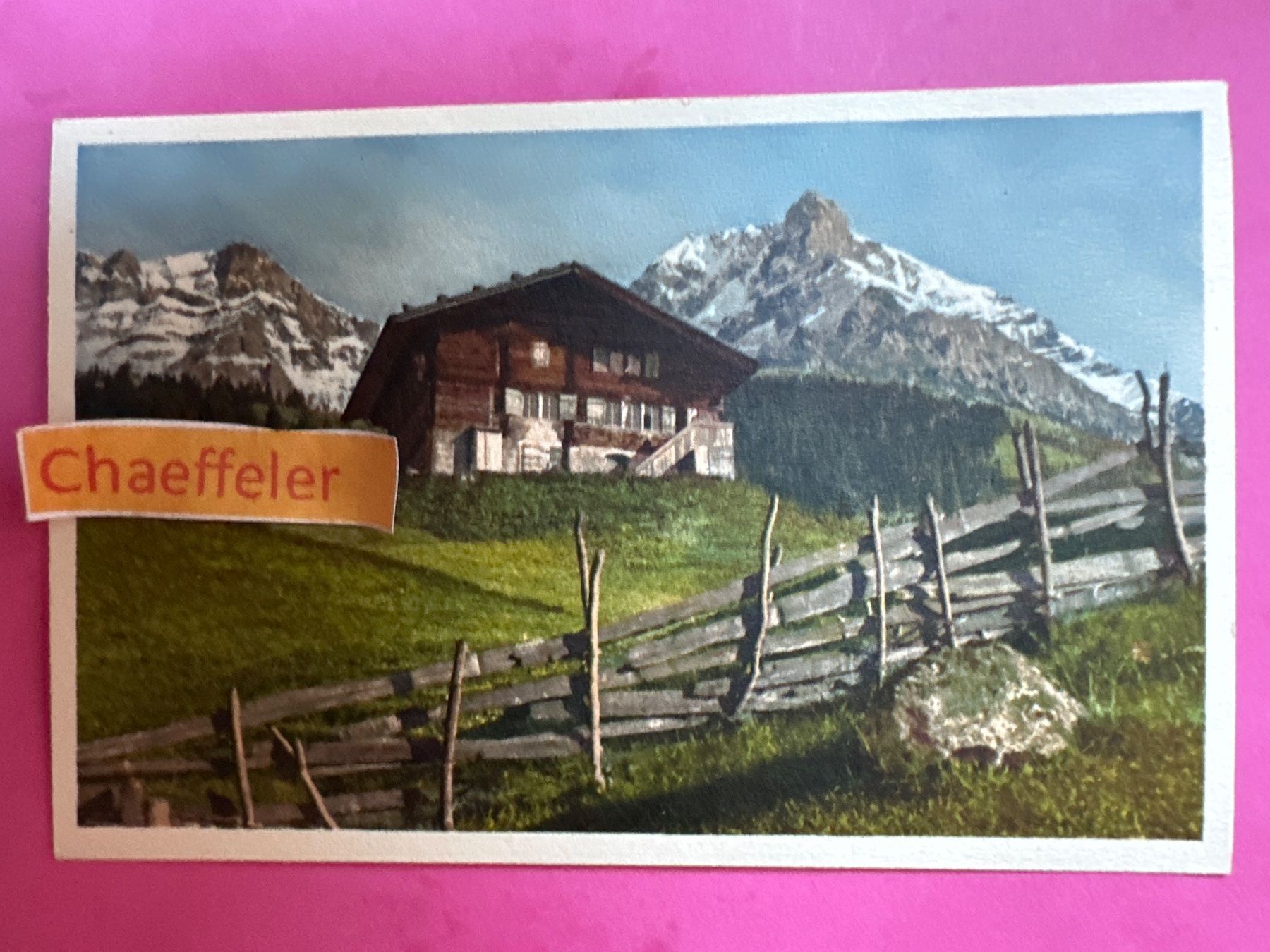 Cartoline postali: A 1363 Bauernhaus bei Adelboden. – Usato da Zürich venduto da Chaeffeler