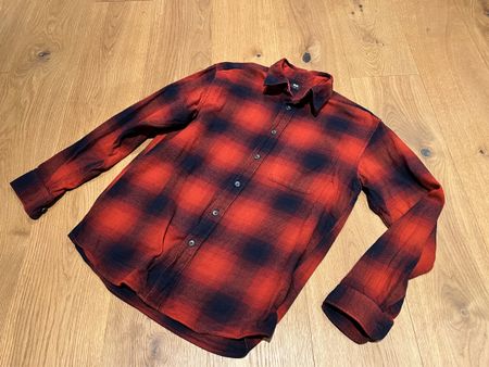 UNIQLO Herren Flanellhemd Gr. M rot/schwarz kariert