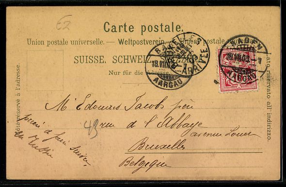 Cartoline postali: Litho Baden, Teilansicht der Stadt – Usato da Berlin venduto da bartko-reher 1