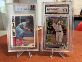 2 MLB Karten - George Brett &Spencer Torkelson - 2x gegradet