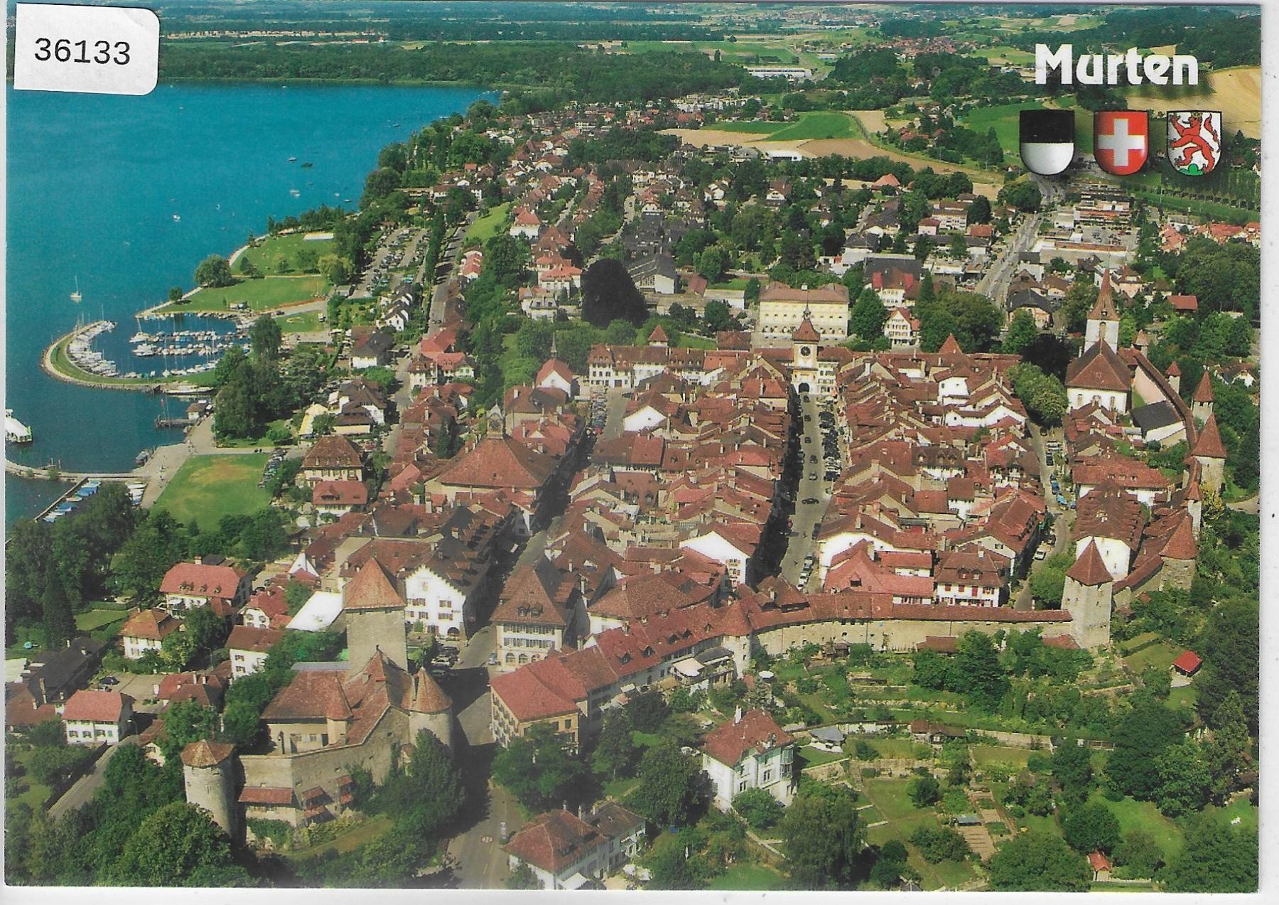Cartoline postali: Flugaufnahme Murten Morat – Usato da Ettingen venduto da Kartenplanet