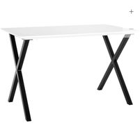 Schreibtisch mit X-Form Metallfüsse