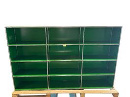 USM Haller Regal Grün 3x4 - 12 offene Fächer