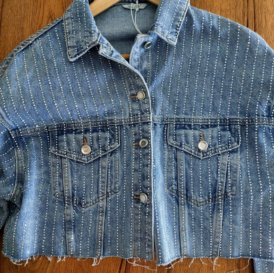 Giacche: Jeansjacke mit Glitzersteinchen, Neu! – Nuovo (secondo la descrizione) da Aarau Rohr venduto da meeruisland 5