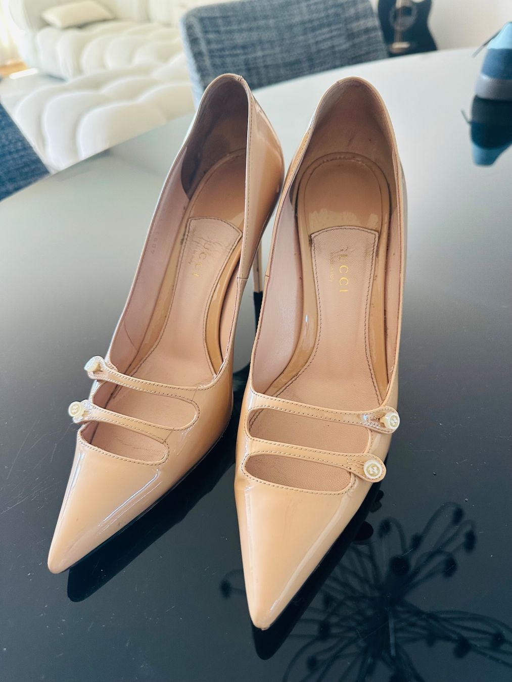 Gucci Damenschuhe: Gucci Pumps Gr.39 Beige – Gebraucht aus zug von alexandra212