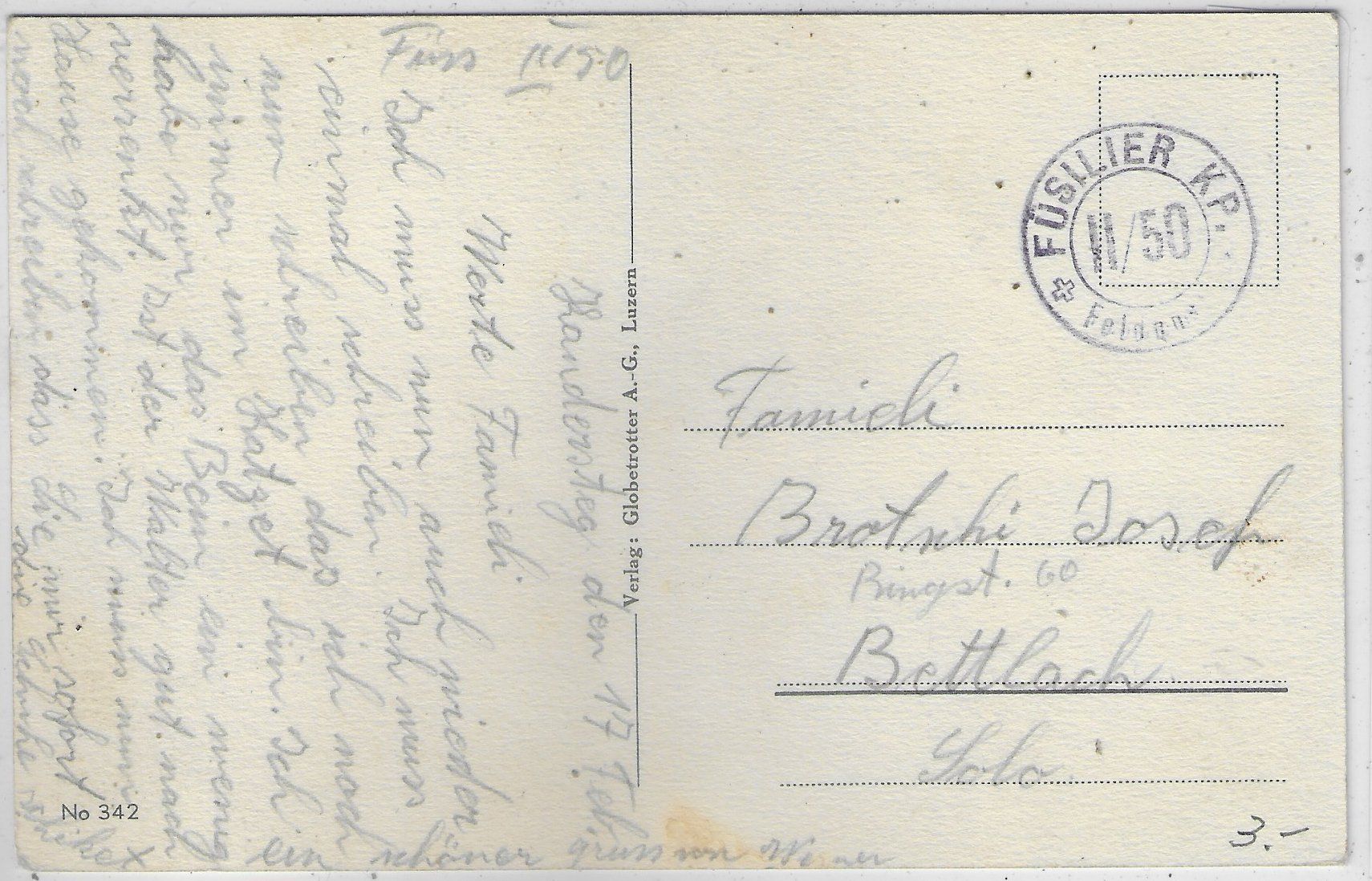Ansichtskarten: Feldküche - Das Schwein hat Schein - Humor – Gebraucht aus Ettingen von Kartenplanet 1