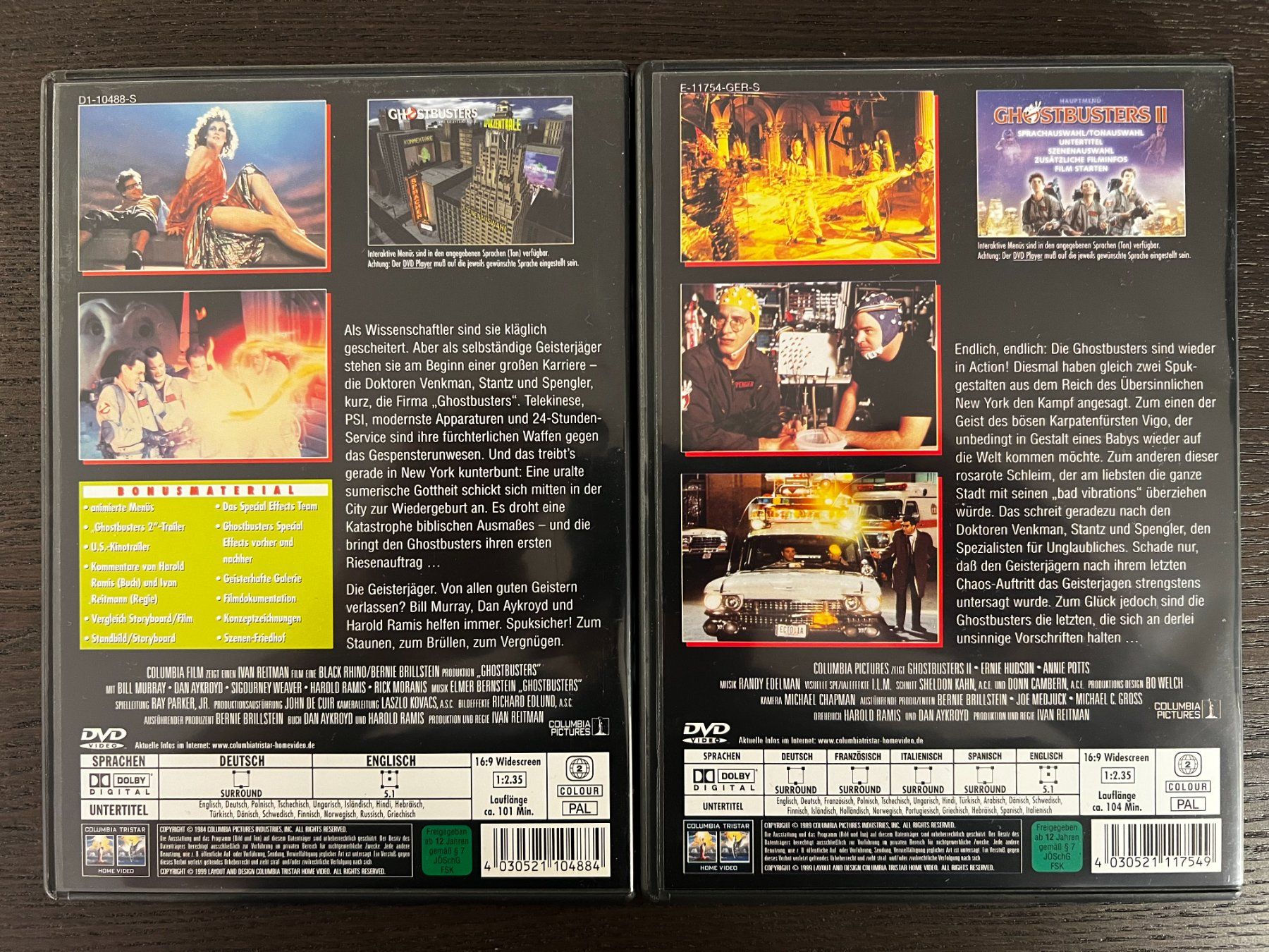 Tutti i DVDs: Ghostbusters 1 & 2 – Usato da Zürich venduto da FilmFreunde 1