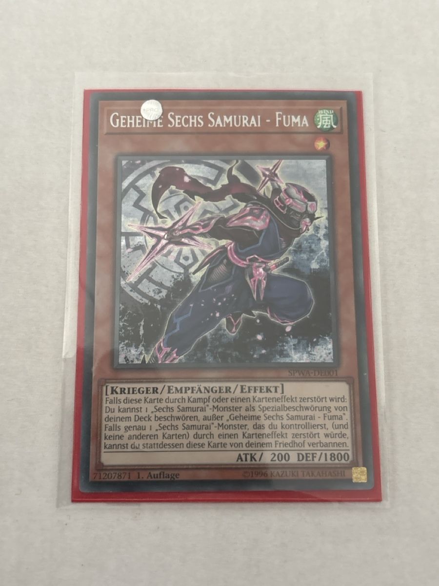 Yugioh Carte collezionabili: Geheime Sechs Samurai - Fuma 1. Auflage – Usato da Speicherschwendi venduto da YugisKartenKammer