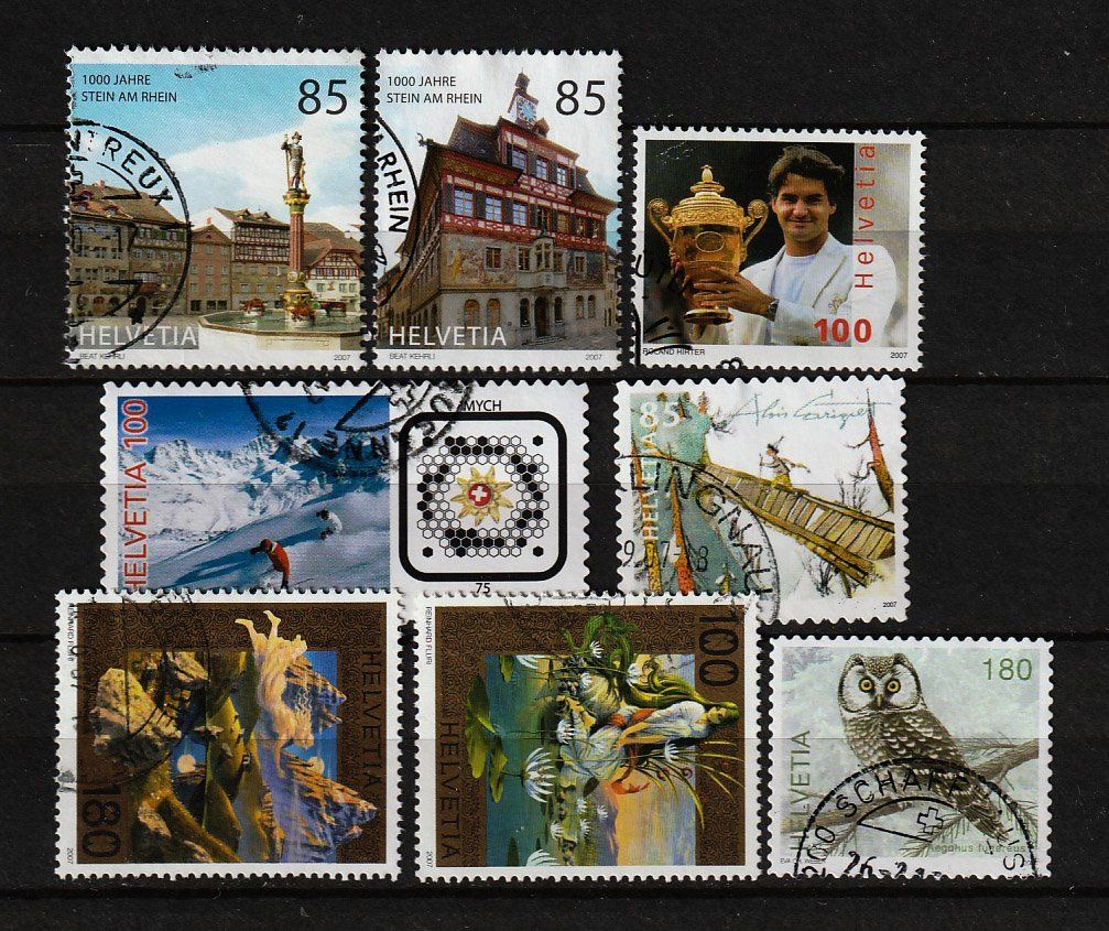 Tutti i francobolli: 2007 neue Schweizer Briefmarken – Usato da Arlesheim venduto da gaugi43