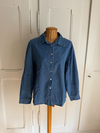 Jeansbluse blau locker M