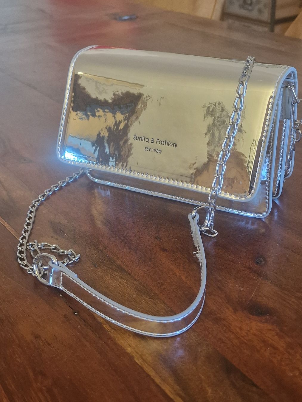 Borse da donna: Handtasche in Silber Glanz – Nuovo (secondo la descrizione) da Rheineck venduto da Namaste 3