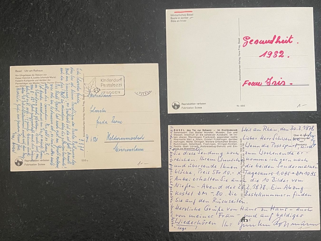 Cartoline postali: Basler Ansichtskarten, Winterzauber, 3 Stück, Vintage-Look – Usato da Laufen venduto da car_2fnm 1