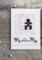 Neue Stanzschablone Hochzeit Mr. & Miss Puzzleteil
