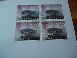 Marke Monte San Giorgio, 2004, FDC Einzel + 4erblock
