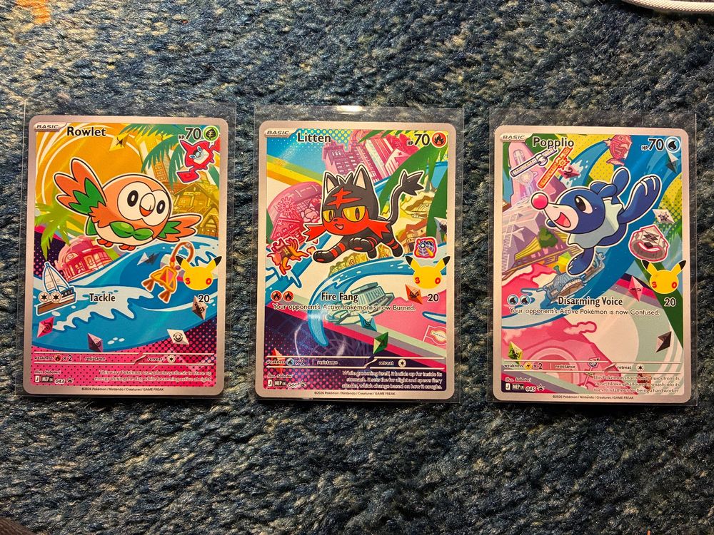 Erste Partner Pokémon - Rowlet, Litten & Poplio (Neu (gemäss ...