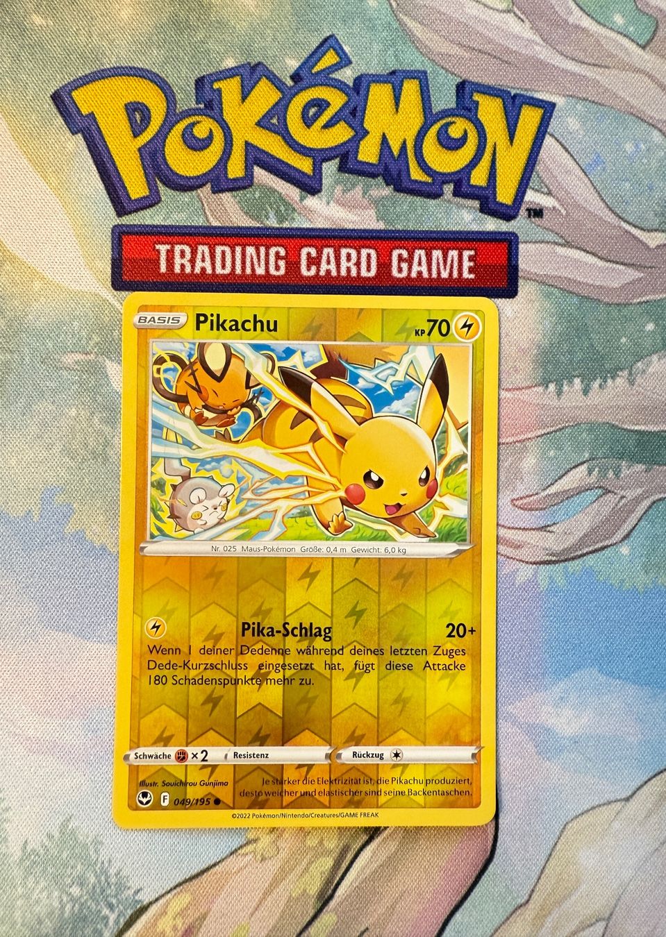 Cartoline: Pikachu Reverse Holo Silberne Sturmwinde 049/195 – Usato da Sempach venduto da R-G