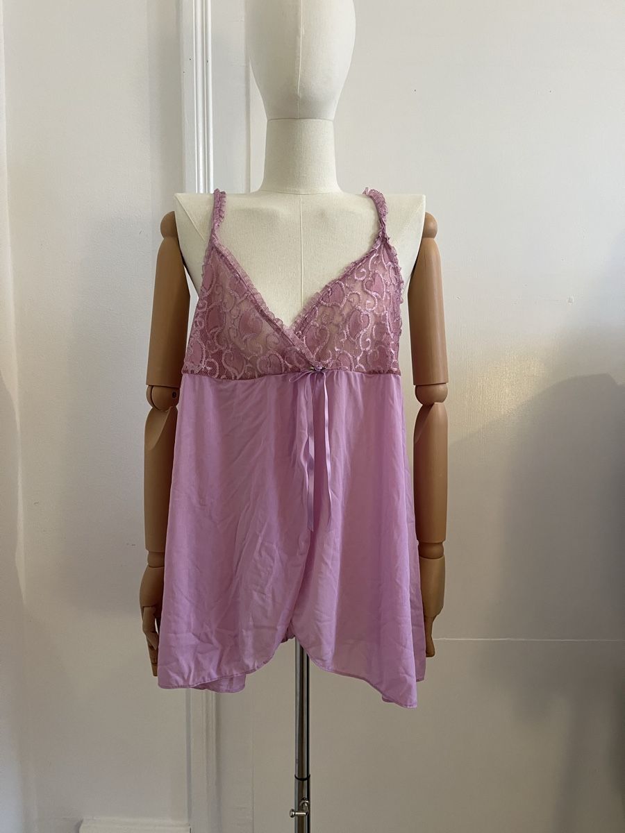 Top: Lavender Lace Babydoll Top  - Size M – Usato da Zürich venduto da Melina.A