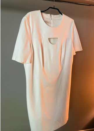 Akris Punto D42 Viskose Kleid Weiss