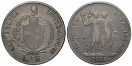 Italien, Genova, 8 Lire 1804