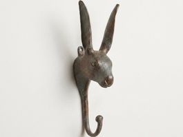 Patère Lapin en Bronze Vintage 17 cm | Crochet Mural