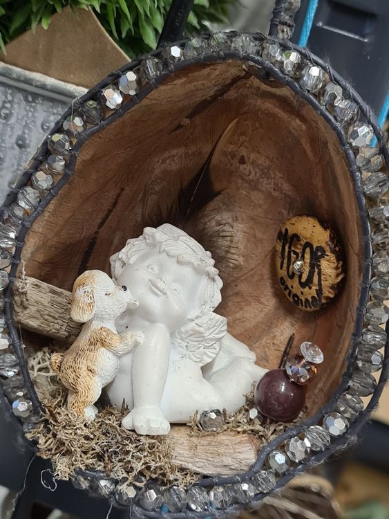 Personalisiert Leoparden Schlüsselanhänger - Mit Schutzengel Handarbeit Deutschland