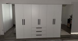 Ikea Pax Kleiderschrank weiss mit Spiegeln 6 Türen